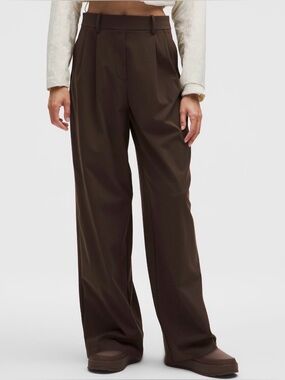 Lululemon Daydrift High-Rise Wide-Leg Trouser Regular Sz XL Walnut Crunch NWT